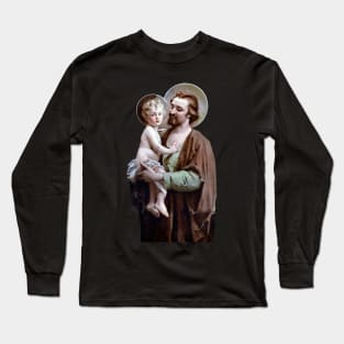 Saint Joseph and Baby Jesus Long Sleeve T-Shirt